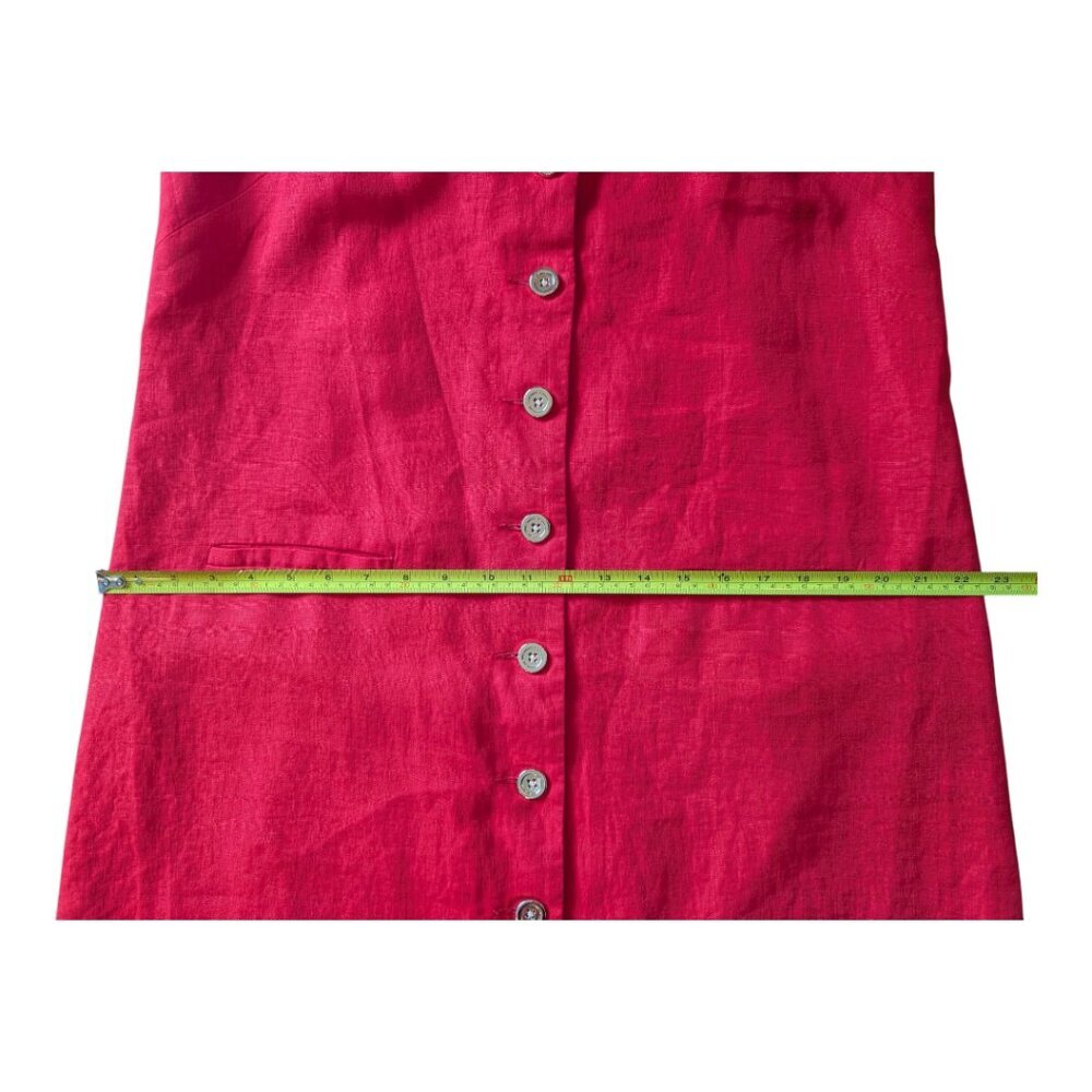 J. Crew | Claudia Linen Mini Dress | Red |Size LT - Picture 11 of 11
